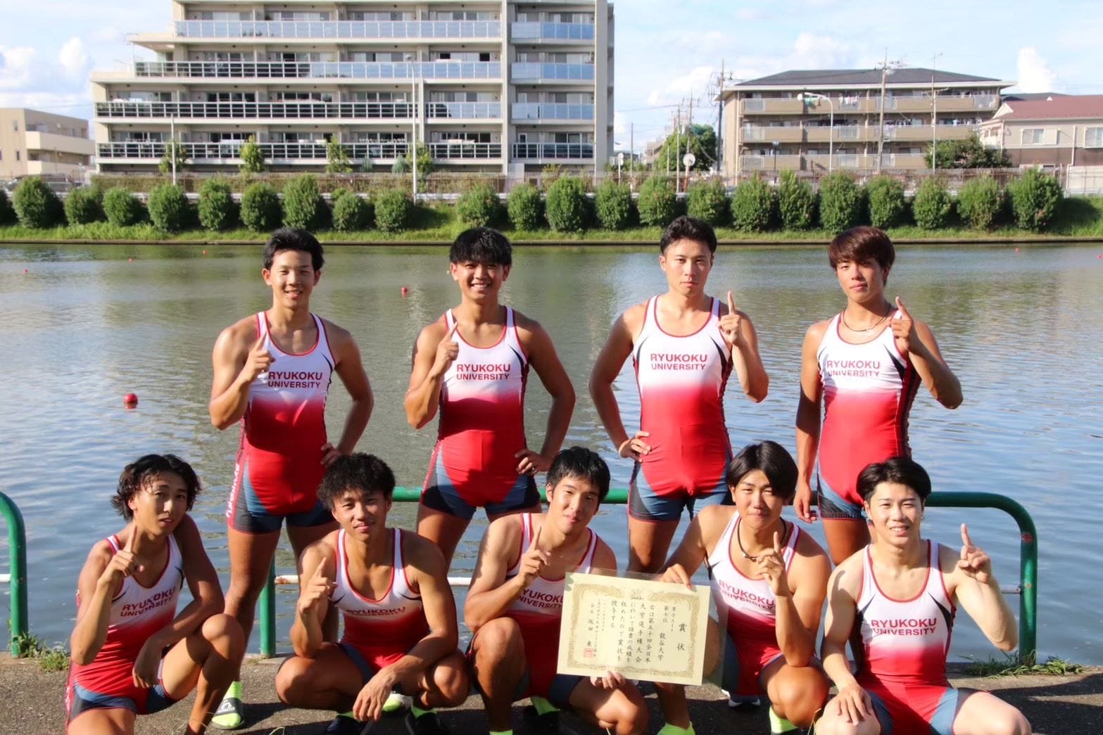龍谷大学端艇部の練習風景